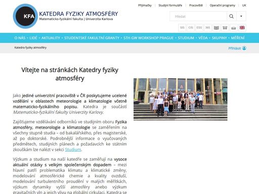 katedra fyziky atmosféry | katedra fyziky atmosféry mff;uk