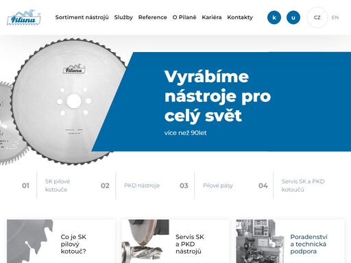 zajišťujeme výrobu pilových kotoučů s diamantovými řeznými břity, na cirkulárku či kotouče s břity ze slinutého karbidu na řezání dřeva a kovů. nabízíme výrobky pro řezání materiálu jako jsou heraklit, pórobeton, desky z minerálních vláken, ocel, hliník i měď. provádíme také servis.