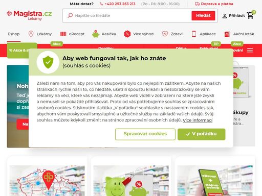 více než 200 lékáren v čr. ? nakupujte z pohodlí domova ve výhodných akcích 1+1 zdarma. ? využijte věrnostní program či mobilní aplikaci s rezervací e-receptů.