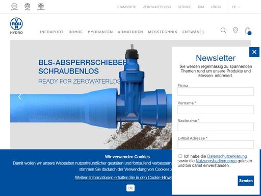 vonroll hydro – the leading swiss provider of products and services for gas and water supply systems.