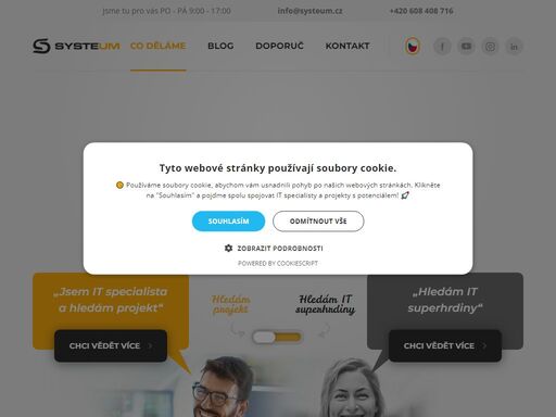 rozumíme jak našim it kolegům, tak potřebám projektu. najdeme vám dokonalou souhru.