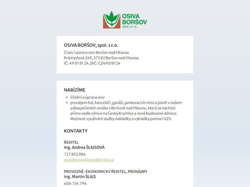 osiva boršov