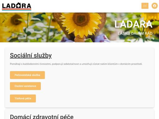 sociální služby karlovy vary
domácí zdravotní péče karlovy vary
paliativní péče karlovy vary
rehabilitace karlovy vary
pečovatelská služba karlovy vary
osobní asistence karlovy vary
tísňová péče karlovy vary poskytujeme komplexní zdravotní péči v domácím prostředí. zdravotní péči zajištujeme ve spádové oblasti karlovy vary a jeho okolí.