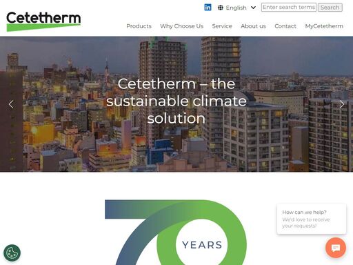 we are offering high-tech product expertise in heating and cooling systems for the district energy and collective boiler room markets.