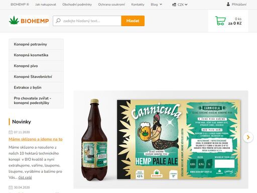 naše firma biohemp ® nabízí kvalitní produkty vyráběné z technického konopí.