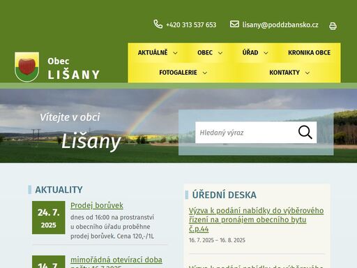 oficiální stránky obce lišany