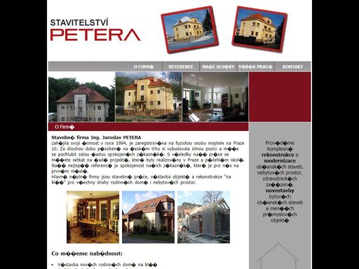 stavební firma, petera, praha, stavitelství, stavebnictví, novostavby, rekonstrukce, stavby na klíč, modernizace, stavební úpravy, výstavba, zateplování, fasády