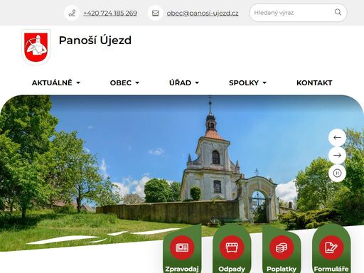 oficiální struktura obce panoší újezd