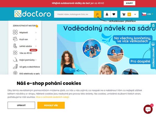 e-shop vám nabízí širokou nabídku ? náplastí, ? krytí ran, ? fixací, ? uz gelů, ? dezinfekcí, ? ekg gelů a elektrod, ? tejpů, ? obinadel a pomůcek pro specialisty i domácnost s dopravou až domů. nakupujte za speciální ceny pro zdravotníky!