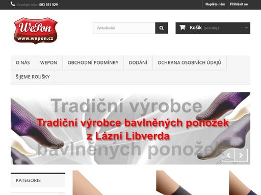 ponožky,české ponožky,české ponožky wepon,bavlněné ponožky tradiční výrobce českých ponožek wepon