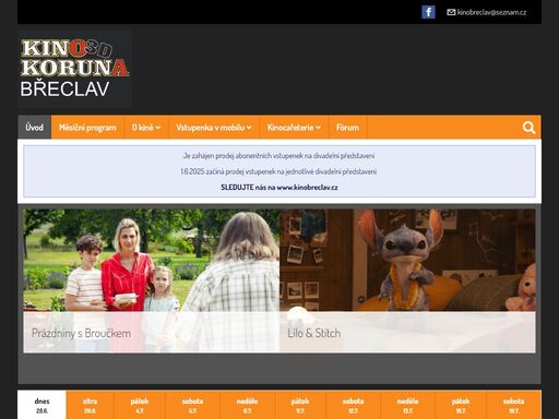 kompletní program, vstupenky online, kontakt a všechny informace o kino koruna