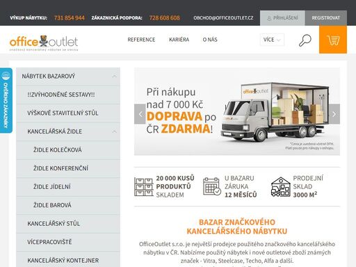 největší bazar se značkovým kancelářkým nábytkem, trvale nízké ceny!!!