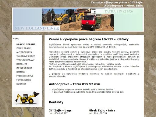zemní a výkopové práce - klatovy - jiří zajíc