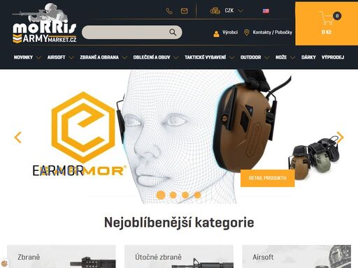 internetový prodej airsoft zbraní. ?? také servis zbraní. ?? náš army & military shop nabízí military výbavu a vše pro airsoft, armádní oblečení, outdoorové vybavení. ?? pobočky máme ve městech brno, praha, hradec králové, černilov.