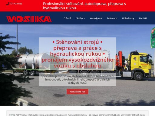 specializujeme se na stěhování strojů bez omezení hmotnosti, výrobních linek, trezorů a dalších těžkých kusů. • kontaktujte nás. rádi vám připravíme nezávaznou nabídku.