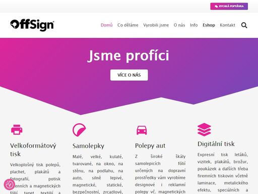 jsme nejrychlejší reklamka a digitální tiskárna v praze a okolí. komplexní reklamní a tiskové služby s dodáním ještě dnes. buďte ve vesmíru vidět!