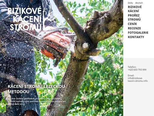 nabízíme profesionální rizikové kácení stromů jakéhokoli průměru ve znojmě a okolí. zajistíme skácení a prořezávání stromů v městských parcích, nad obytnými domy, …
