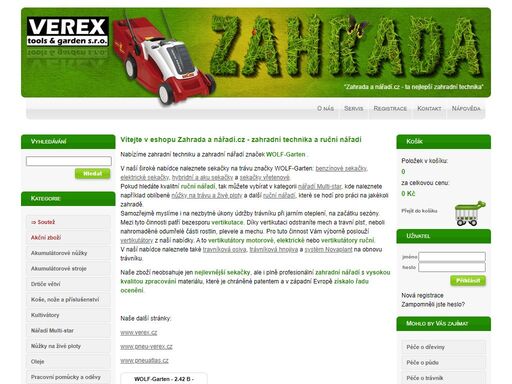 specialista na zahradní nářadí wolf-garten - zahradní technika, sekačky na trávu, ruční nářadí, vertikutátory, nůžky na trávu.