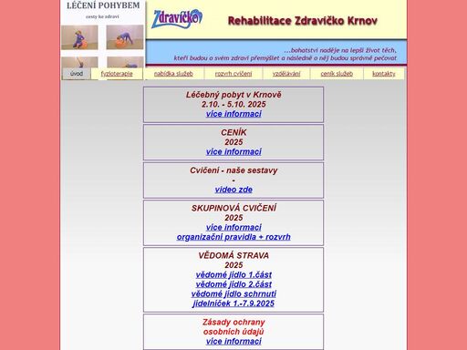 rehabilitace zdravíčko krnov