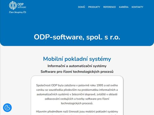 mobilní pokladní systémy pro odbavení cestujících na železnici a vývoj a podpora systémů s bezkontaktními čipovými kartami.