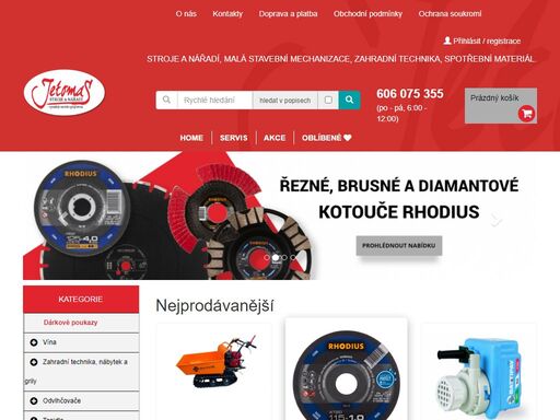 prodej, půjčovna a servis stavebních strojů, mechanizace a zahradní techniky.
profesionálním jednání. najdeme pro vás vždy optimální řešení. - jetomas.cz