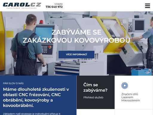 carolcz - cnc frézování, cnc obrábění, kovovýroba a kovoobrábění