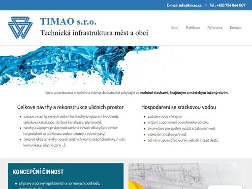 jsme autorizovaná projekční a inženýrská kancelář zabývající se vodními stavbami, krajinným a městským inženýrstvím.