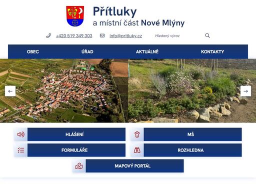 oficiální stránky obce přítluky