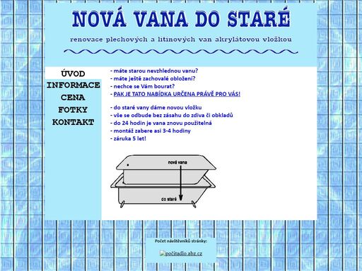 renovace van, renovace vany, nová vana do staré, novana, opravy van, oprava vany, vanové vložky, vanová vložka
