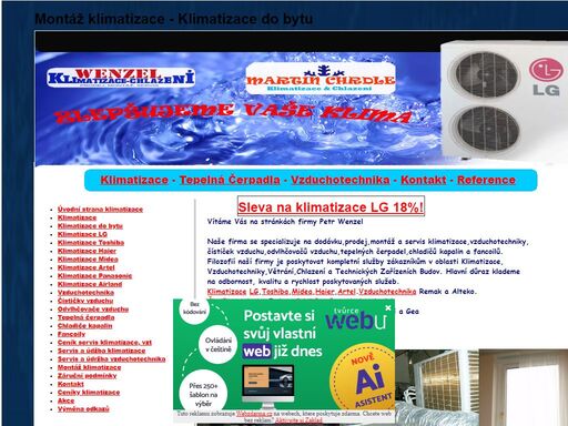 klimatizace do bytu - montáž klimatizace - oprava klimatizace lg, toshiba, haier, midea, artel - servis klimatizace