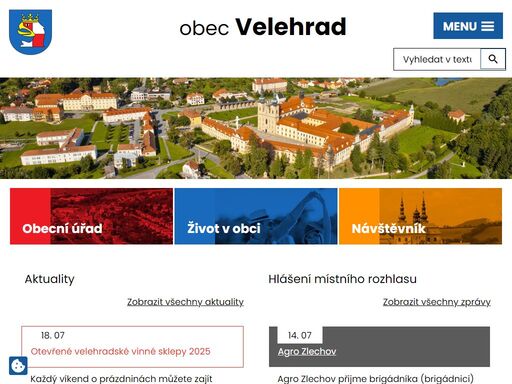velehrad se nachází na jižní moravě a je známá církevními událostmi.