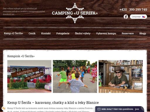 kemp «u šerifa» vaše letní dovolená v jižních čechách. stany, karavany, chatka. nabízíme ubytování uprostřed přírody.