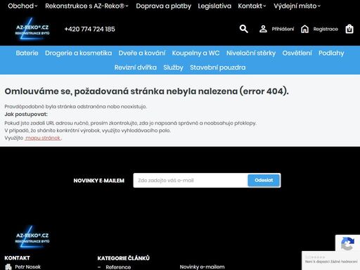 az-reko - in time - výdejní místo