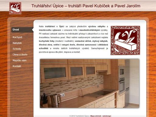 truhlářství Úpice – výroba nábytku, kuchyní, oken, dveří a schodišť.