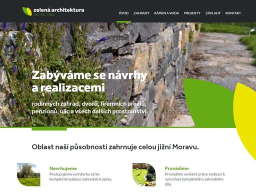 zabýváme se návrhy a realizacemi rodinných zahrad, dvorů, firemních areálů, penzionů, ulic a všech prostranství soukromých i veřejných, jež zasluhují kvalitní zahradnickou péči.