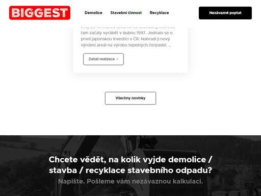 postaráme se o vše od demolice přes stavební práce, zemní práce, terénní úpravy až po recyklaci stavebního odpadu. na nás se můžete spolehnout.
