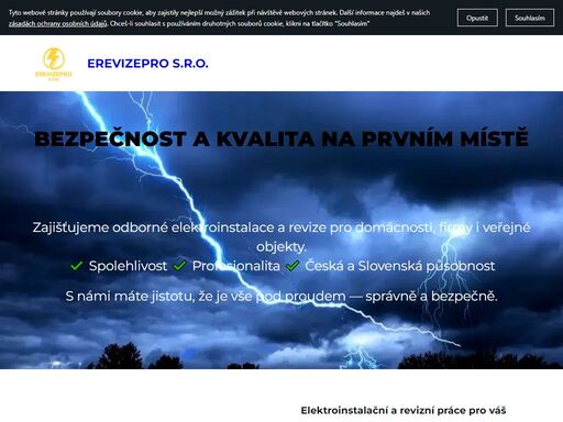 „revize elektroinstalací a hromosvodů rychle, spolehlivě a s garancí kvality. erevizepro – váš partner pro bezpečnou elektroinstalaci.“