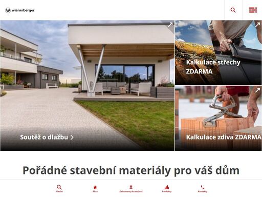 stavební materiál pro váš dům. společnost wienerberger - výrobce cihel porotherm, střešních tašek tondach, lícových cihel a obkladových pásek terca, betonové dlažby semmelrock a cihlové dlažby penter.