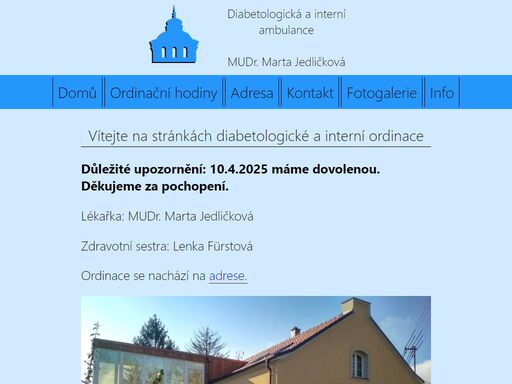stránky diabetologie mudr. marta jedličková ordinace hořovice, jedlickova horovice, doktorka jedlickova, ordinace hořovice, ordinace jedlickova, diabetologie hořovice, doktorka horovice