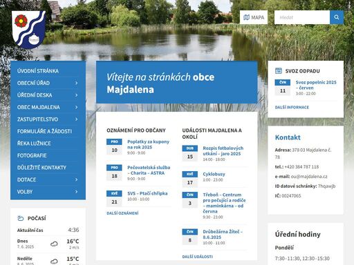 vítejte na webových stránkách obce majdalena, kde naleznete všechny důležité informace o obci. 