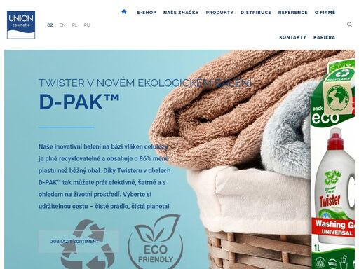 union cosmetic s.r.o. je společnost, která vyrábí kvalitní českou kosmetiku značky lilien, nauralis a natava. součástí jejího portfolia je i bytová chemie twister. navštivte naše stránky www.unioncosmetic.cz