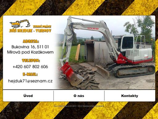 zemní práce turnov, výkopové práce turnov, terénní úpravy turnov, práce minibagrem turnov zemní a výkopové práce turnov. provádíme výkopové práce, základy staveb, septiky, vodovod, kanalizace, plynovod, terénní úpravy, zimní údržba silnic, odklízení sněhu, chemický posyp, prodej písků, nákladní autodoprava. práce minibagrem takeuchi tb 125 2,8 t, nakladačem unc.