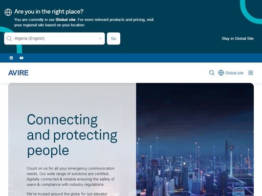 avire is a market leading and global manufacturer of light curtains, displays, emergency telephones, cellular communication and monitoring solutions for