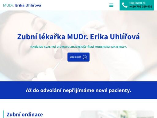 naše zubní ordinace poskytuje komplexní stomatologickou péči, do které spadá: stomatologické vyšetření, preventivní kontroly, estetická stomatologie, odstraňování zubního kamene spolu se základy dentální hygieny a protetické ošetření, tj. zhotovování korunek, můstků a snímacích náhrad.