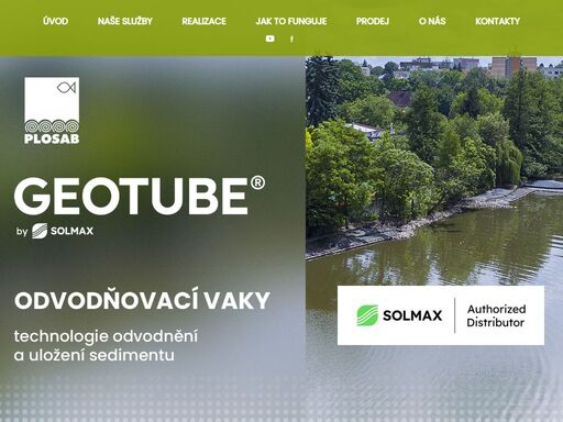 plosab - technologie odvodňovacích vaků geotube. 
odvodnění a uložení sedimentu, údržba a obnova vodních ploch a toků, úprava a rekultivace krajiny.