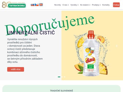 tradiční slovenské čistící prostředky a přípravky pro celou domácnost. více na tatrachema.com