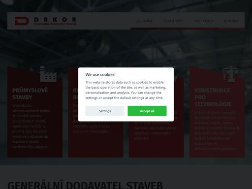 realizujeme generální dodávky průmyslových objektů