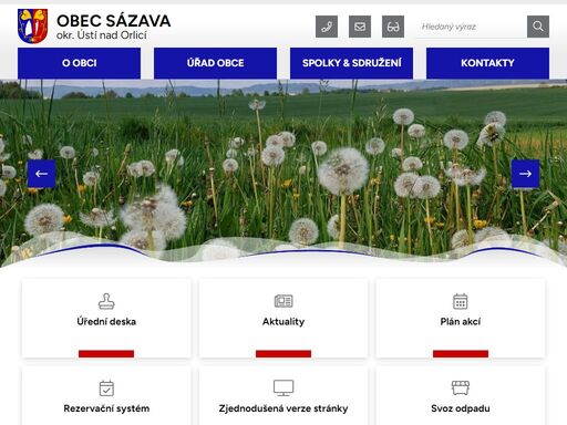 oficiální stránky obce sázava