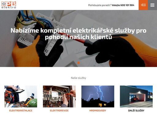 realizujeme veškeré elektroinstalační práce průmyslové, domovní i bytové, montáže a opravy hromosvodů a instalace telefonních a počítačových sítí.