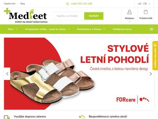 medfeet se specializuje na prodej a distribuci produktů podporujících zdraví chodidel a nohou. v případě, že hledáte pomoc s odstraněním bolestí a poruch chodidel, kolen, kyčlí, ale i zad nebo chcete zvýšit komfort a stabilitu při sportu i práci, jsme tu pro vás. v naší nabídce naleznete zdravotní obuv, certifikovanou…